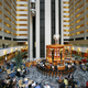 The atrium of the Marriott Marquis, Times Square, New York City.